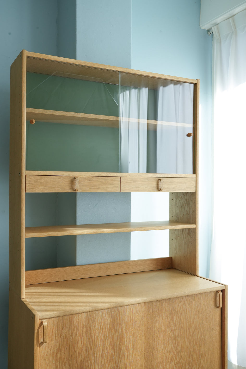 スウェーデンヴィンテージ ボダフォース ガラスキャビネット シェルフ