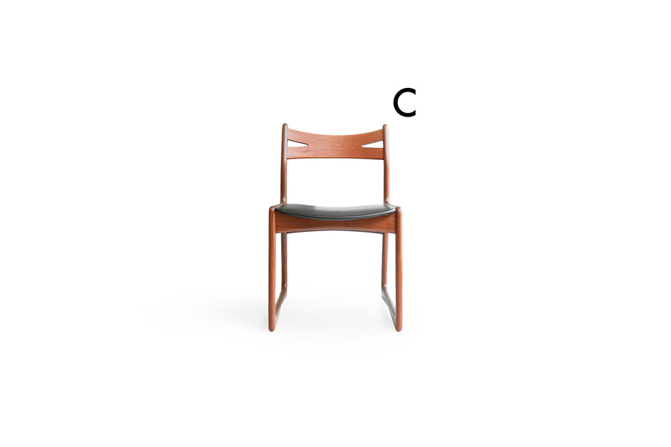 Danish Vintage Dining Chair Sculptural Design/デンマークヴィンテージ ダイニングチェア 椅子 チーク材 北欧家具