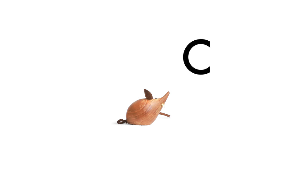 Danish Vintage Wooden Miniature Mouse Objet/デンマークヴィンテージ 木製 ネズミのオブジェ 北欧インテリア