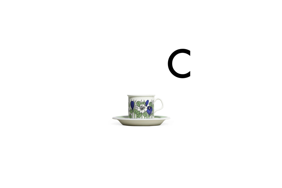 ARABIA Krokus Demitasse Cup&Saucer Finnish Vintage/アラビア クロッカス デミタスカップ&ソーサー 北欧ヴィンテージ食器