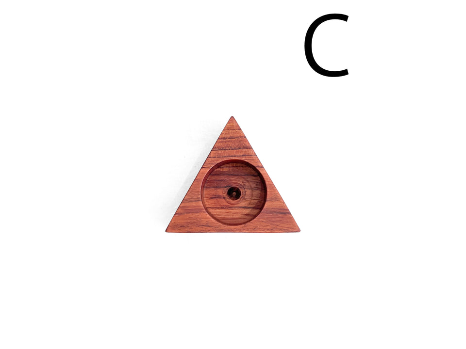 Teakwood Triangle Candle Holder Danish Vintage/デンマークヴィンテージ キャンドルホルダー チーク材 北欧インテリア