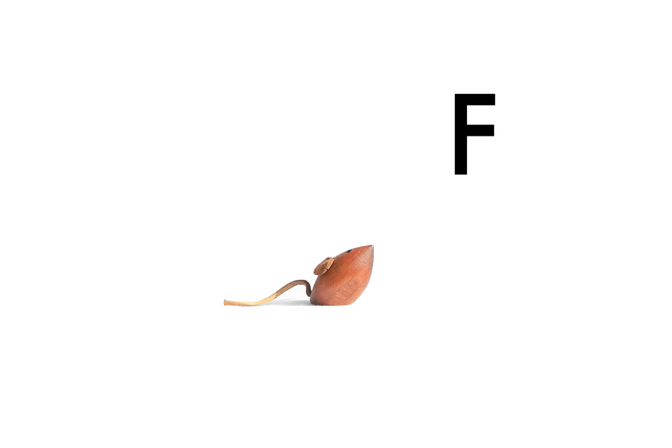 Danish Vintage Wooden Miniature Mouse Objet/デンマークヴィンテージ 木製 ネズミのオブジェ 北欧インテリア