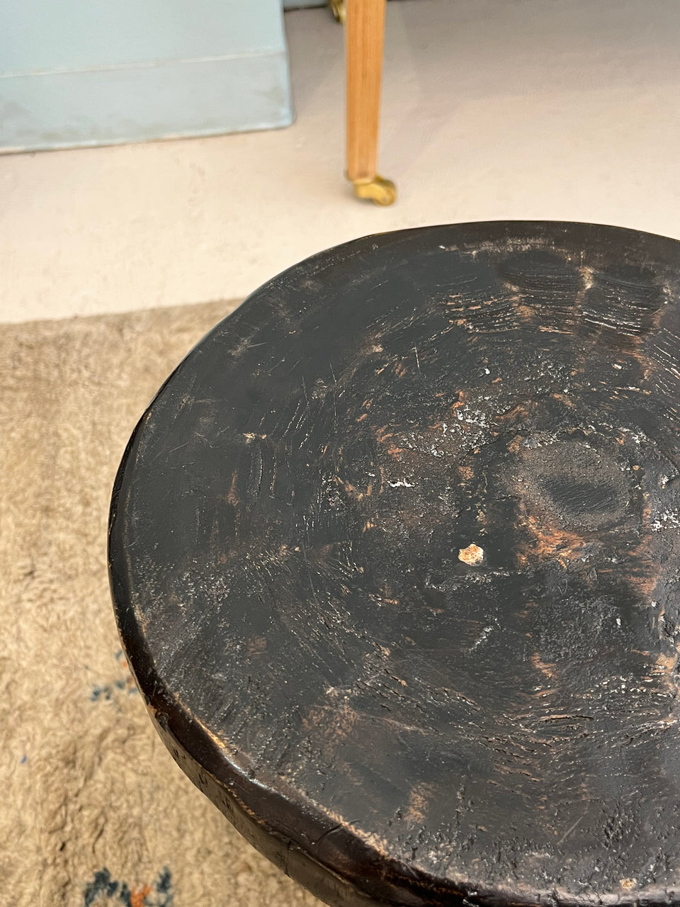 African Wooden Stool/アフリカン スツール 木製 3本脚 椅子 民芸