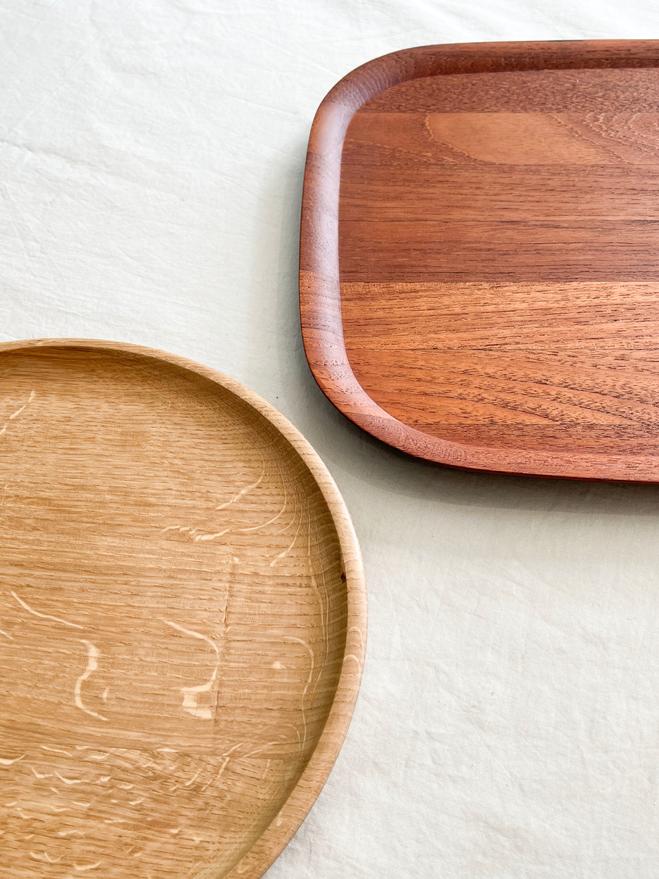 Danish Vintage Wooden Tray/デンマークヴィンテージ トレー お盆 チーク材 オーク材 北欧インテリア