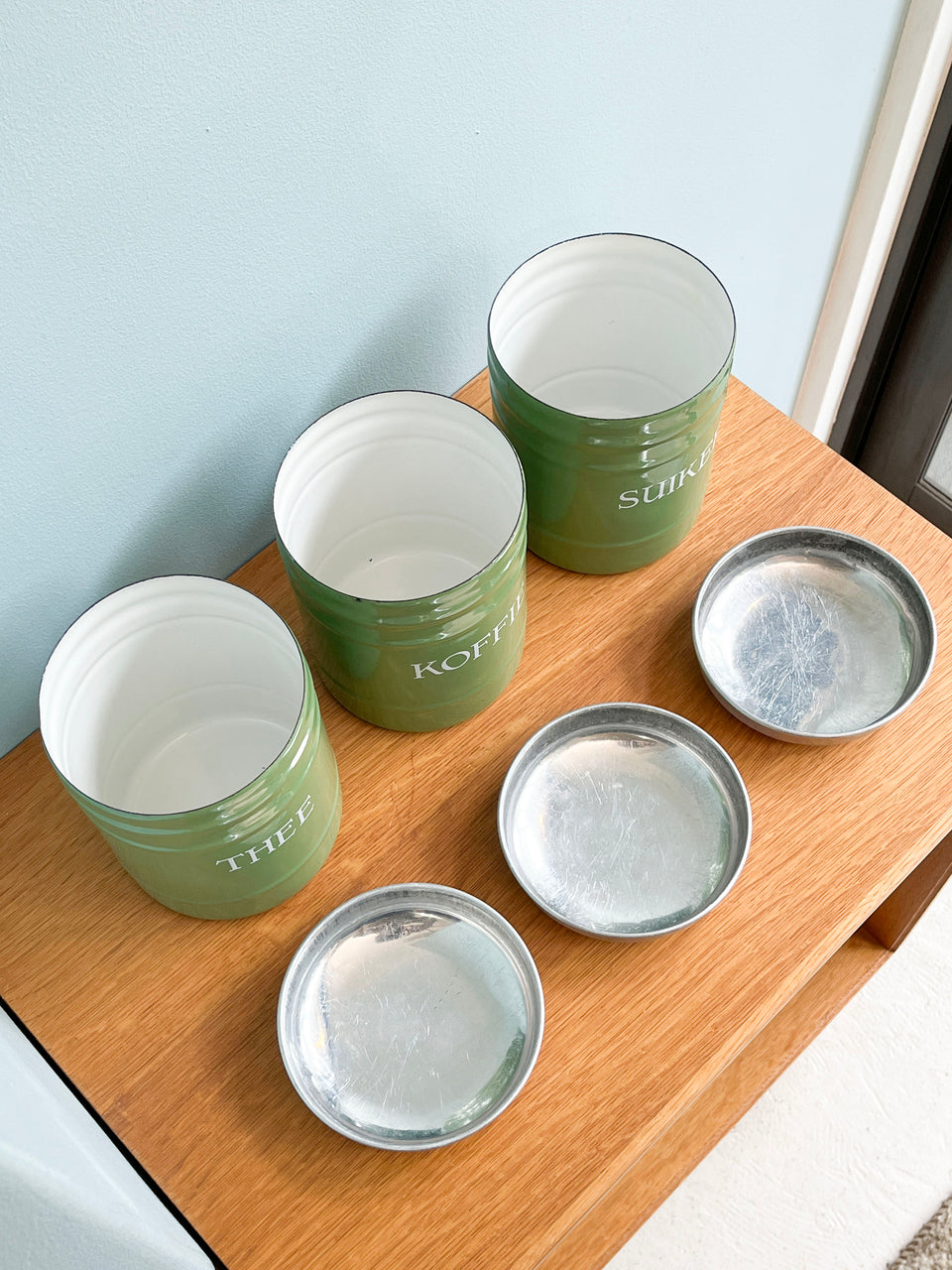 Dutch Vintage Enamel Canister/オランダヴィンテージ キャニスター ホーロー