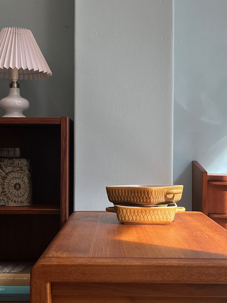 Kronjyden Relief Square Dish with Handle Jens H.Quistgaard/クロニーデン レリーフ スクエアディッシュ 角皿 クイストゴー 北欧ヴィンテージ食器