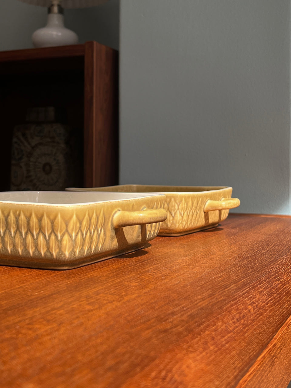 Kronjyden Relief Square Dish with Handle Jens H.Quistgaard/クロニーデン レリーフ スクエアディッシュ 角皿 クイストゴー 北欧ヴィンテージ食器