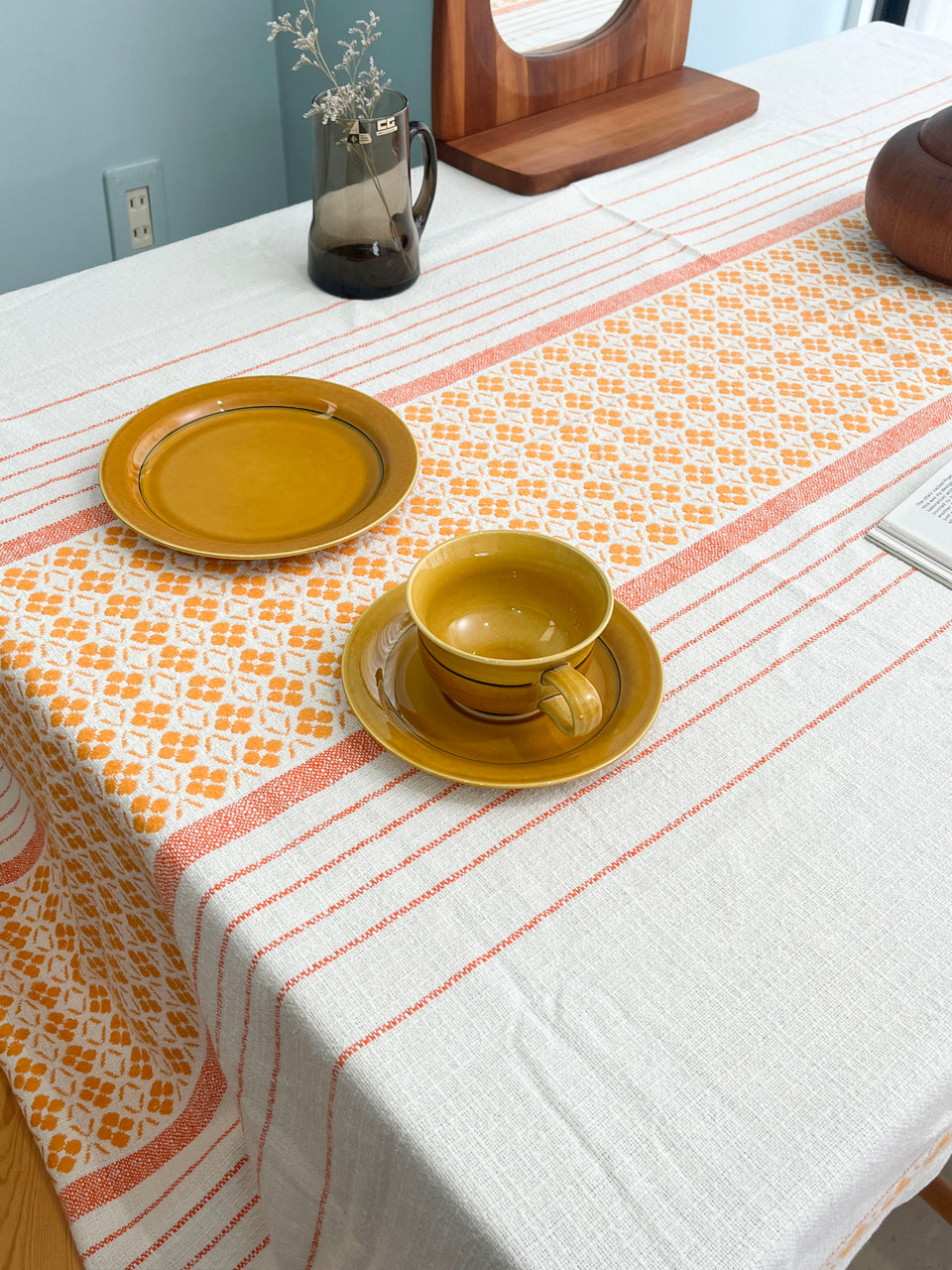 Scandinavian Vintage Cloth Fabric Interior/ヴィンテージ ファブリック テーブルクロス カーテン 北欧インテリア