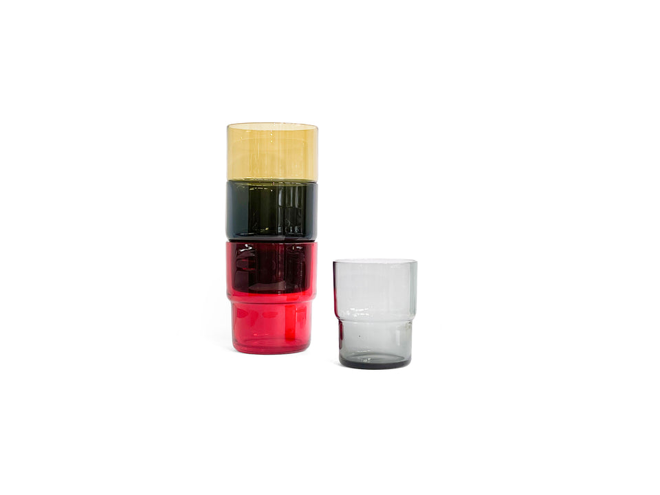 Nuutajärvi Stacking Tumbler #1718 Saara Hopea/ヌータヤルヴィ スタッキングタンブラー グラス サーラ・ホペア 北欧ヴィンテージ食器