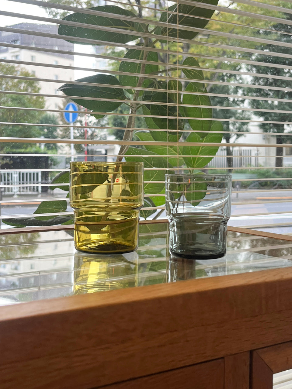 Nuutajärvi Stacking Tumbler #1718 Saara Hopea/ヌータヤルヴィ スタッキングタンブラー グラス サーラ・ホペア 北欧ヴィンテージ食器