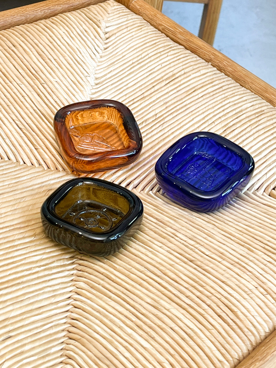 Norwegian Vintage PLUS FREDRIKSTAD GLASS Tray/ノルウェーヴィンテージ ガラストレイ 北欧インテリア