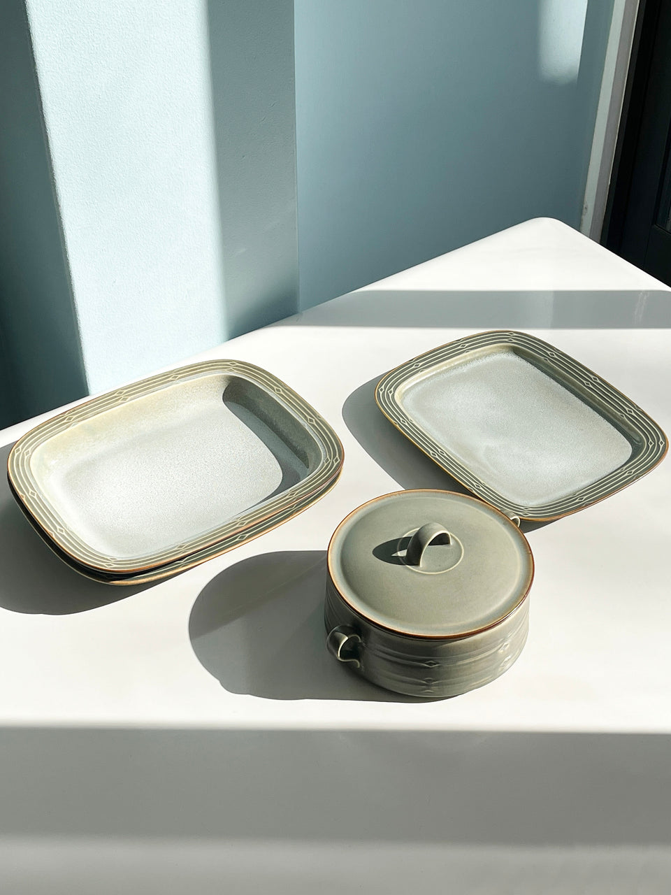 Jens H. Quistgaard RUNE Casserole Square Bowl Plate/イェンス・クイストゴー  ルーン キャセロール スクエアボウル プレート 北欧食器 デンマークヴィンテージ