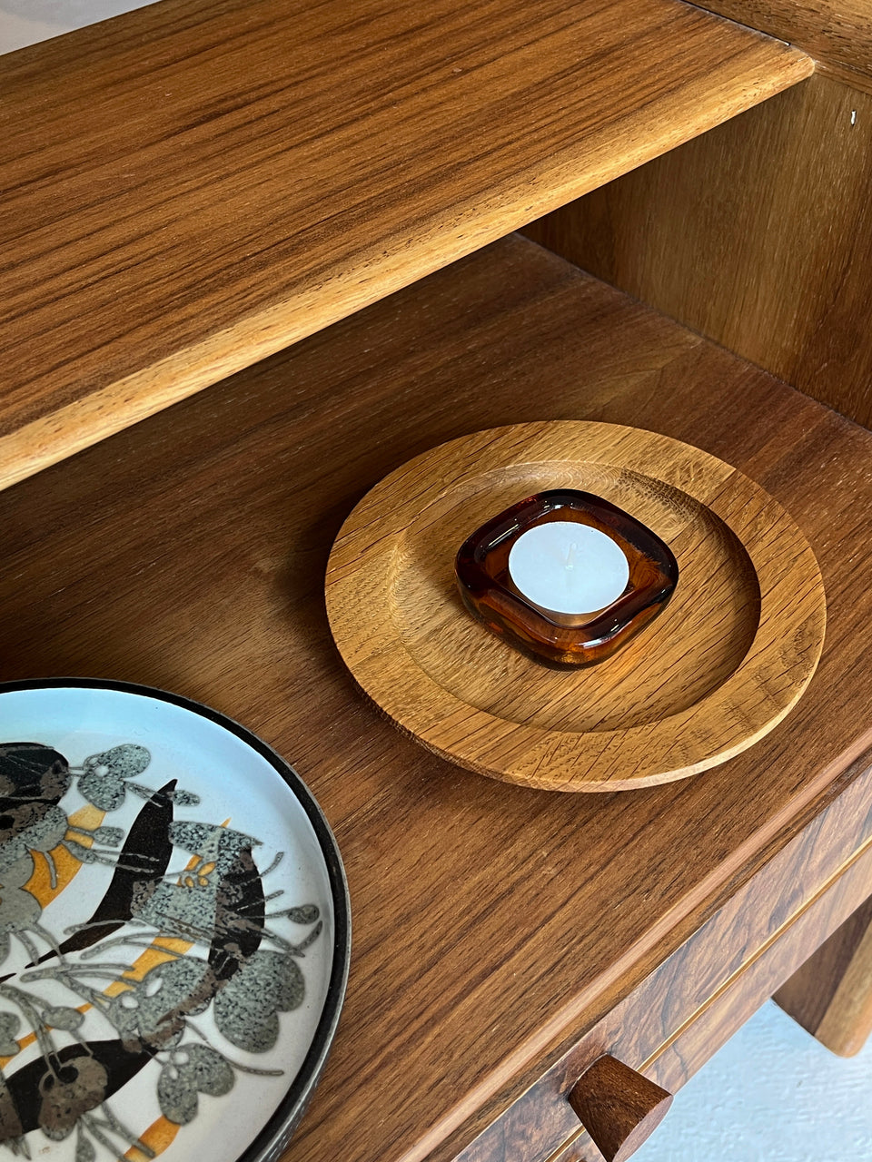 Norwegian Vintage PLUS FREDRIKSTAD GLASS Tray/ノルウェーヴィンテージ ガラストレイ 北欧インテリア