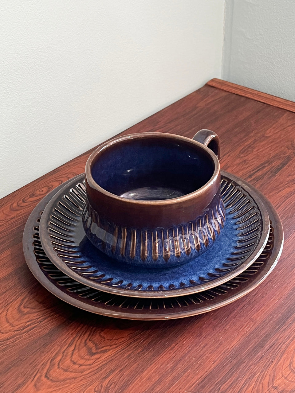 Swedish Vintage Gefle Kosmos Tea Cup and Saucer Plate/ゲフレ コスモス ティーカップ&ソーサー プレート 北欧食器 スウェーデンヴィンテージ
