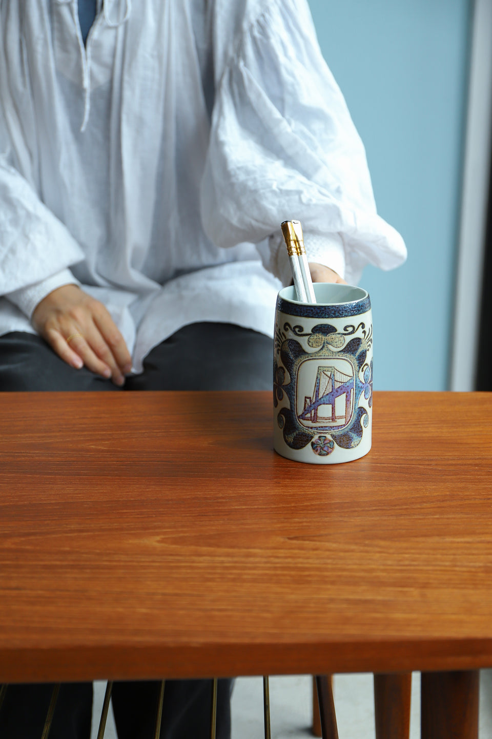 Vintage Royal Copenhagen Aluminia Beer Mug Square Plate/ロイヤルコペンハーゲン アルミニア ビアマグ プレート 北欧インテリア