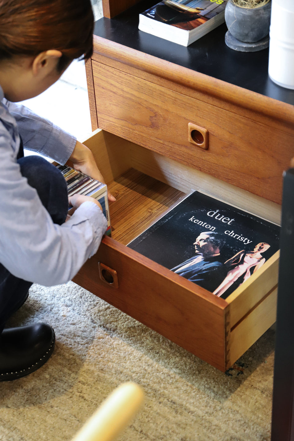 Japanese Vintage Teakwood Cabinet Chest/ジャパンヴィンテージ キャビネット チェスト 本棚 チーク材 レトロモダン