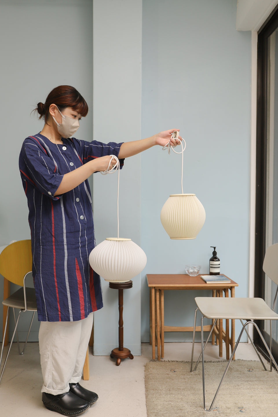 Danish Vintage Hoyrup Pendant Light Pearl Shade/デンマークヴィンテージ ハイラップ ペンダントライト パールシェード プラスチック 北欧インテリア
