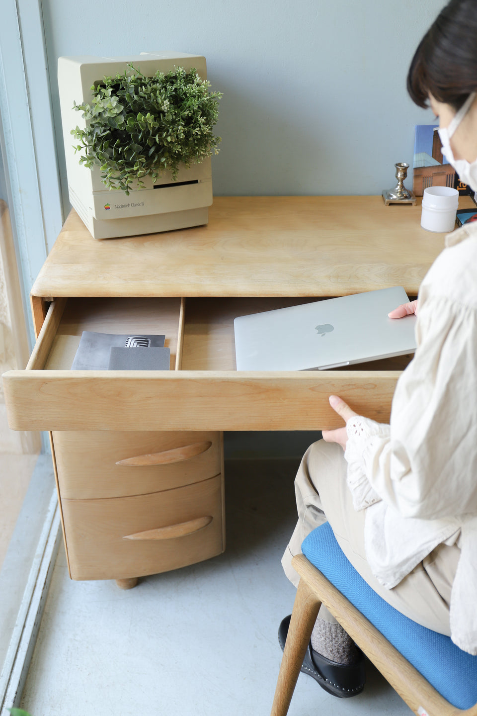 HEYWOOD-WAKEFIELD Kneehole Desk US Vintage/アメリカヴィンテージ 両袖デスク ヘイウッドウェイクフィールド ミッドセンチュリー