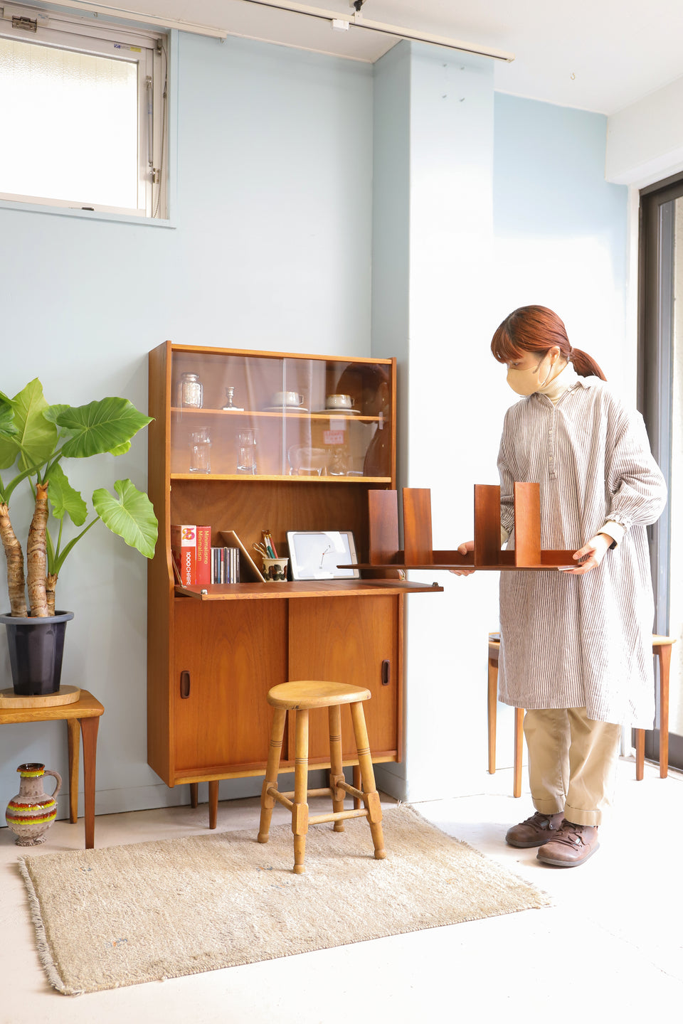 UK Vintage Turnidge of London Drink Cabinet/イギリスヴィンテージ ターニッジ ドリンクキャビネット ビューロー カップボード