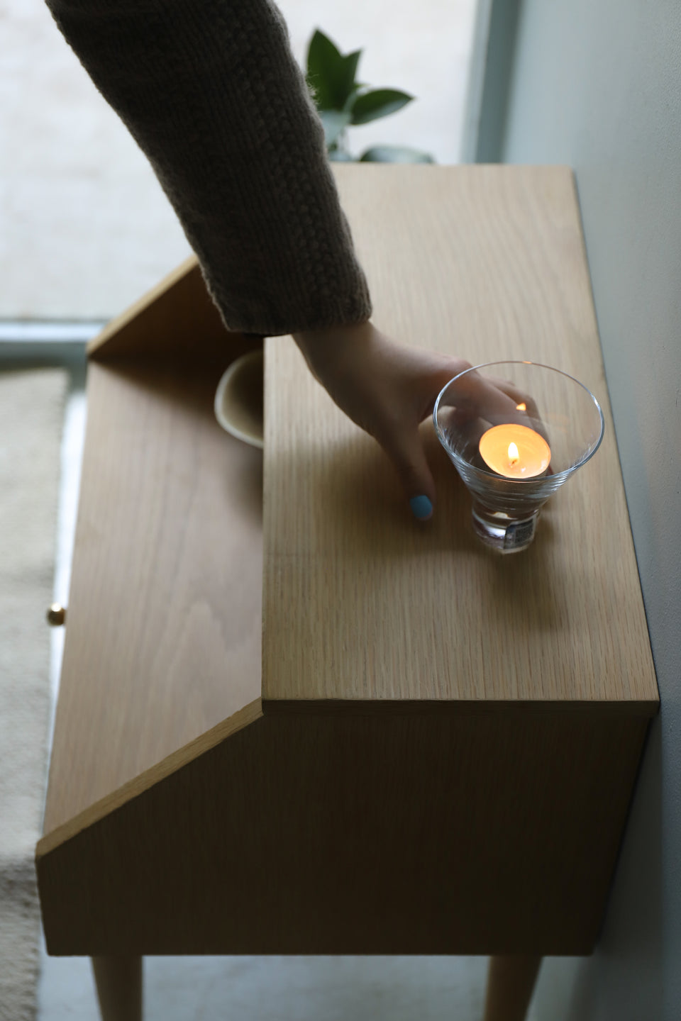 Danish Vintage Oak Night Table/デンマークヴィンテージ ナイトテーブル オーク材 北欧家具