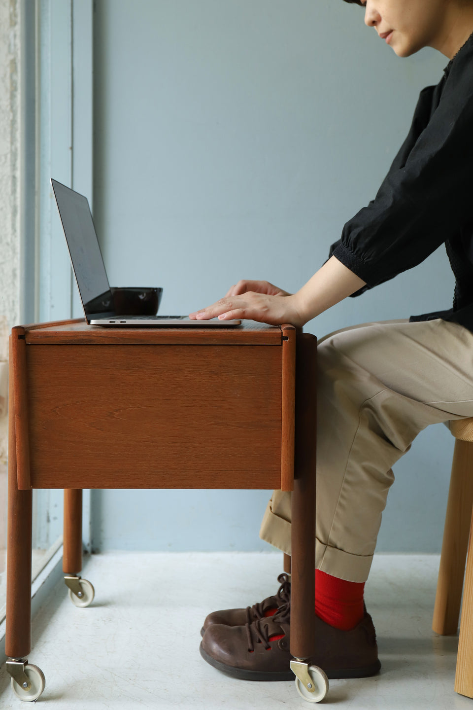 Danish Vintage Sewing Wagon Table/デンマークヴィンテージ ソーイングワゴン テーブル