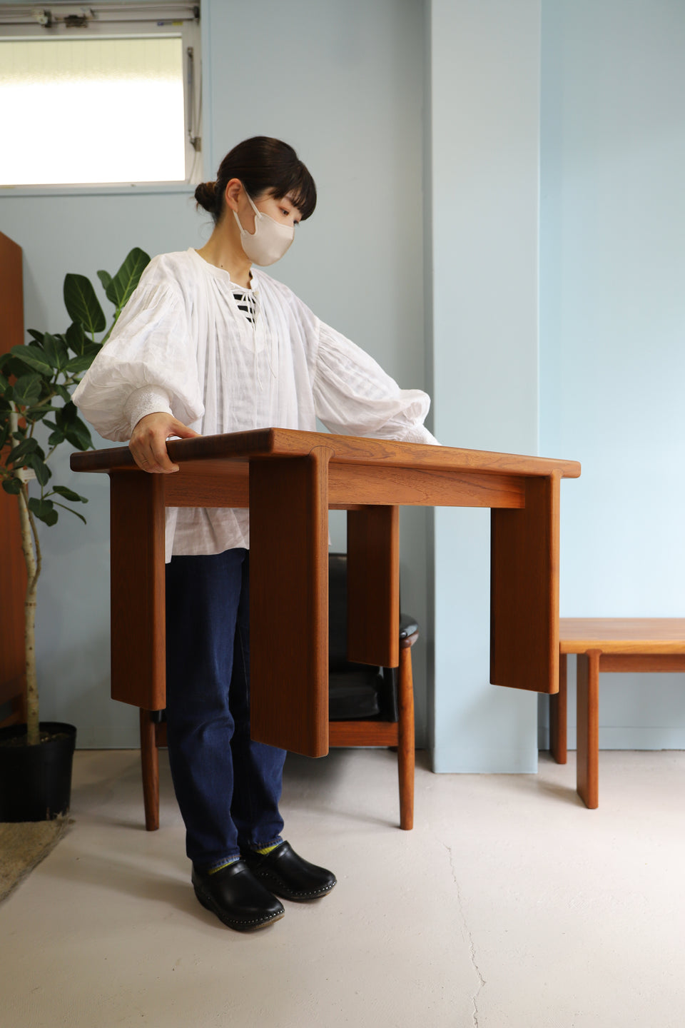 Japanese Vintage Teakwood Center Table/ジャパンヴィンテージ センターテーブル チーク集成材 サイドテーブル