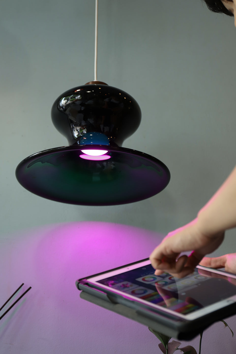Scandinavian Vintage Glass Shade Pendant Light /北欧ヴィンテージ ペンダントライト ガラスシェード