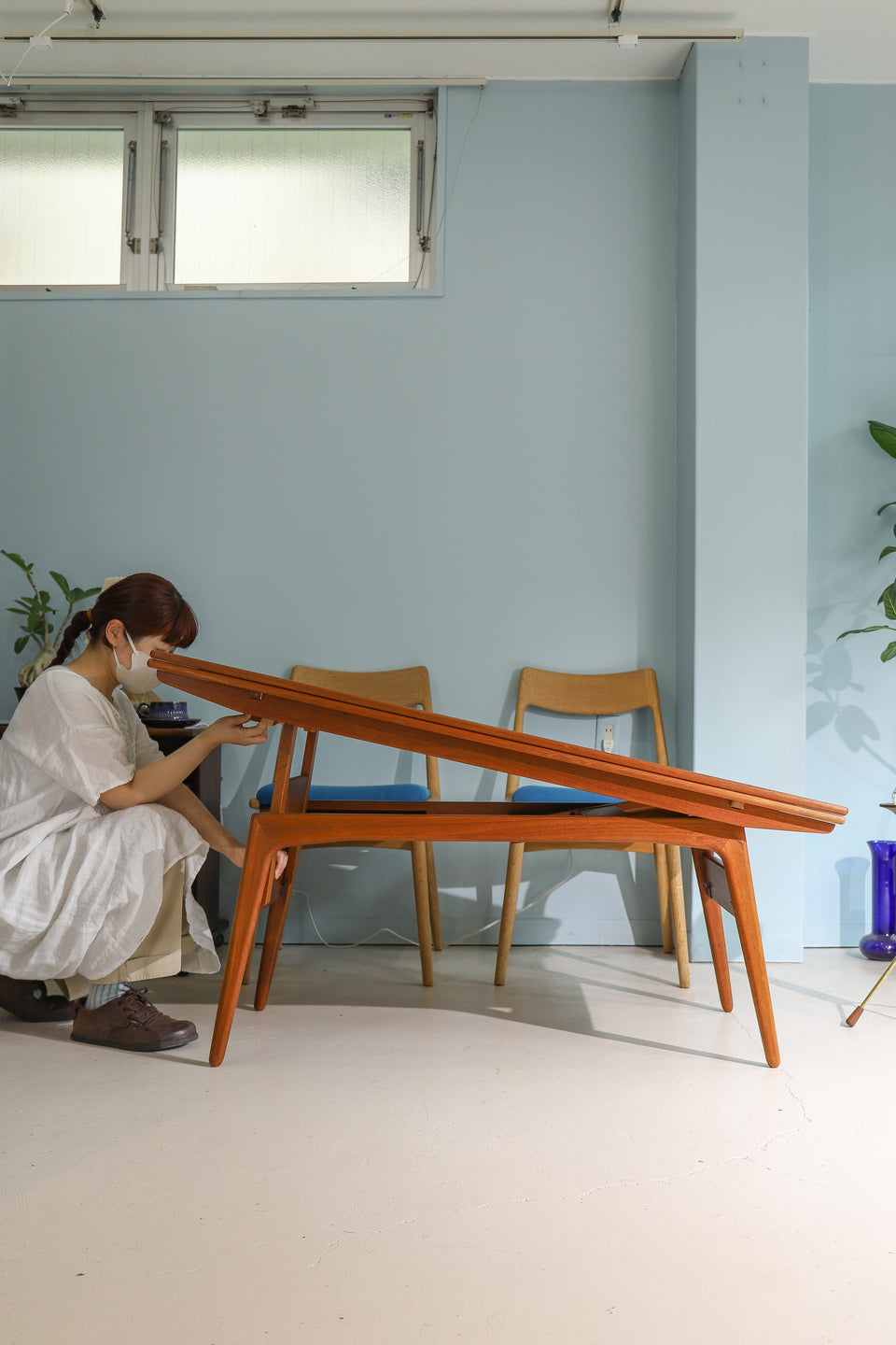 Danish Vintage Trioh Møbler Elevator Extension Table/デンマークヴィンテージ トリオモブラー エレベーター エクステンションテーブル 北欧家具