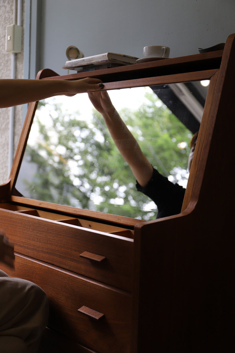 Danish Vintage Writing Desk Bureau Dresser/デンマーク ヴィンテージ ライティング ビューロー 北欧モダン デスク チェスト