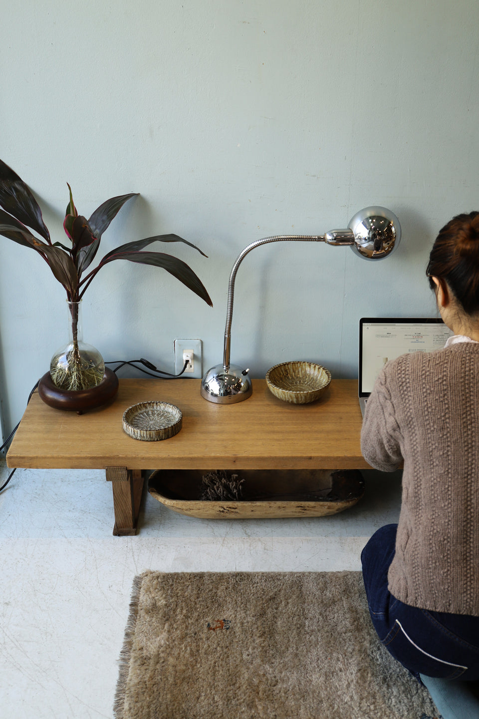Japanese Vintage Wooden Low Board/ジャパンヴィンテージ ローボード 裁ち台 テレビ台 引き出し 古道具 時代家具