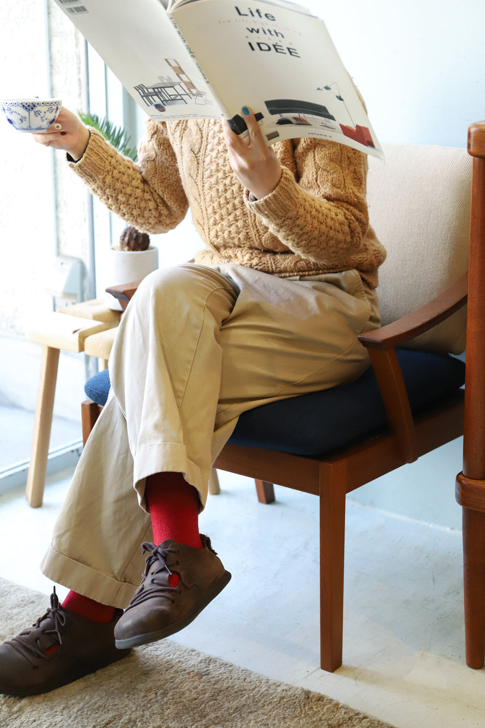 Japanese Vintage Teakwood Lounge Chair/ジャパンヴィンテージ ラウンジチェア アームチェア チーク材 椅子 北欧モダン