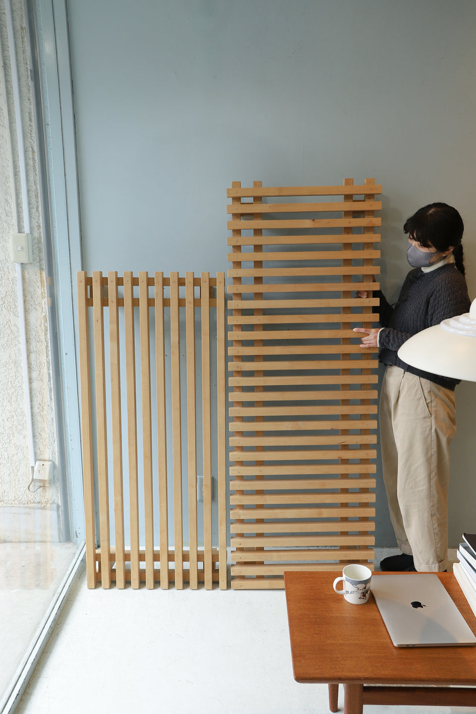 Charlotte Perriand Style Wooden Slit Low Bench/スリット ローベンチ 木製 シャルロット・ペリアン スタイル