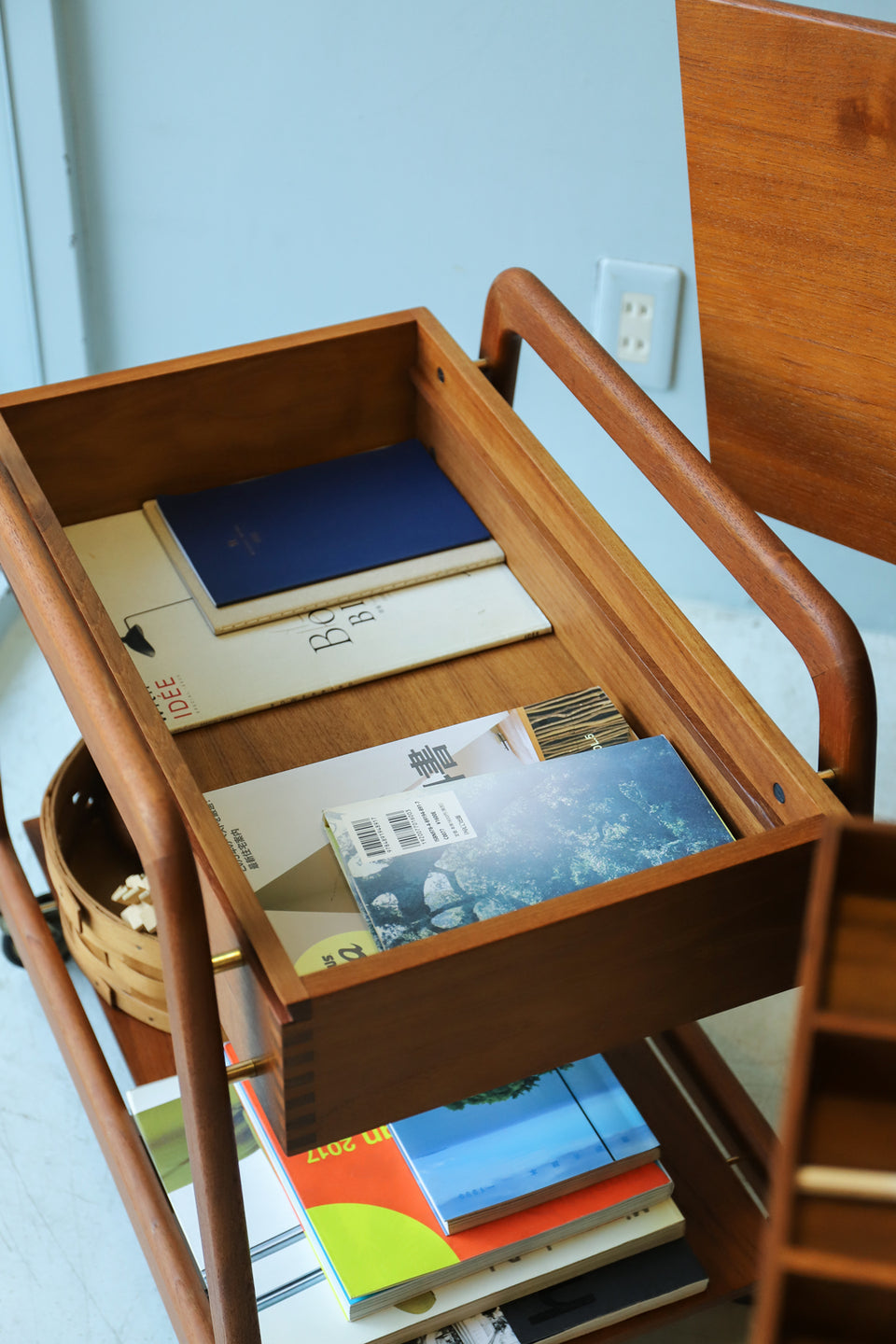 Danish Vintage Sika Møbler Sewing Wagon/デンマークヴィンテージ シカモブラー ソーイングワゴン チーク材 北欧家具