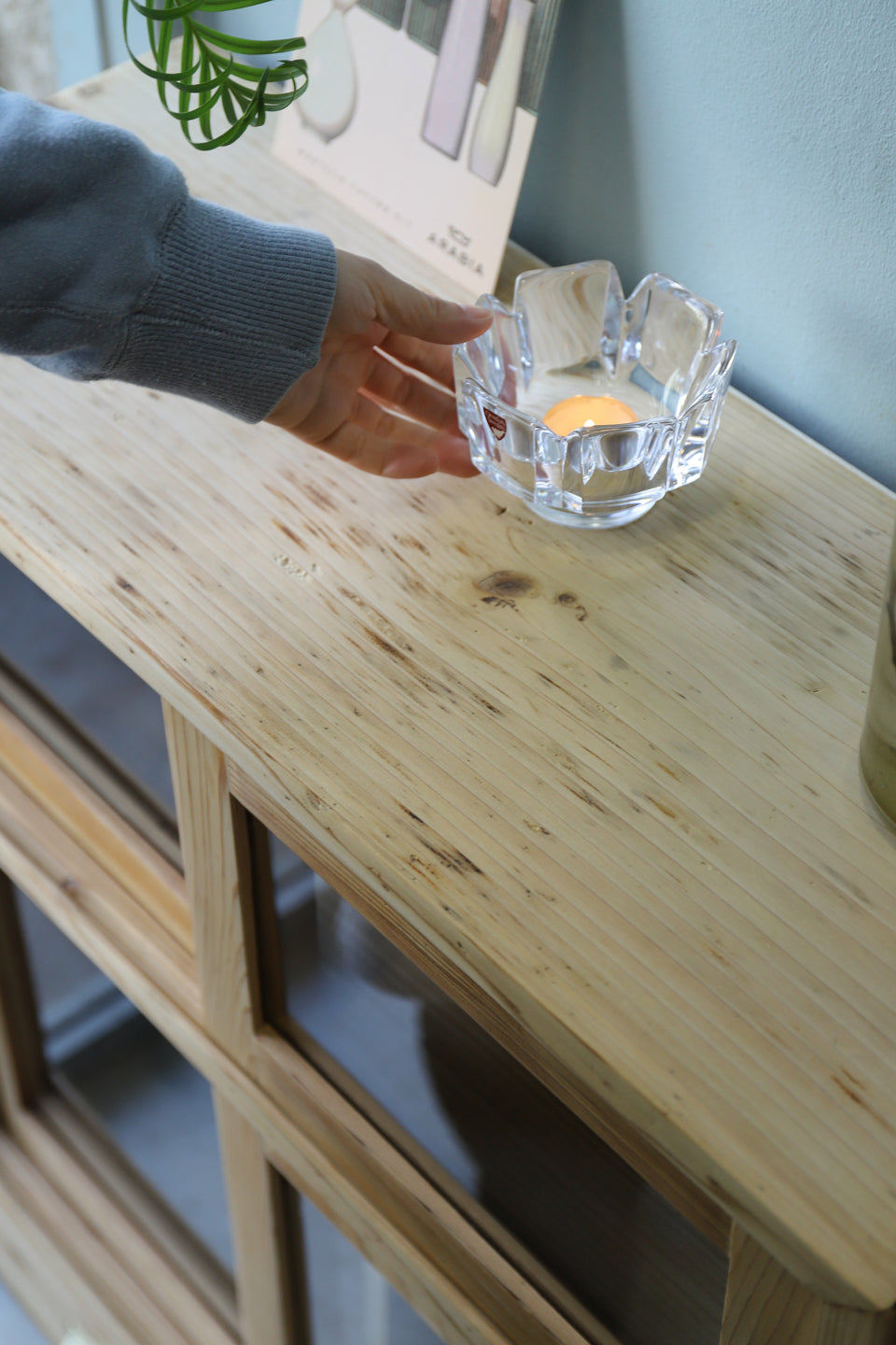 Japanese Vintage Glass Tea Cabinet/ジャパンヴィンテージ ガラスキャビネット 茶箪笥 収納 古道具