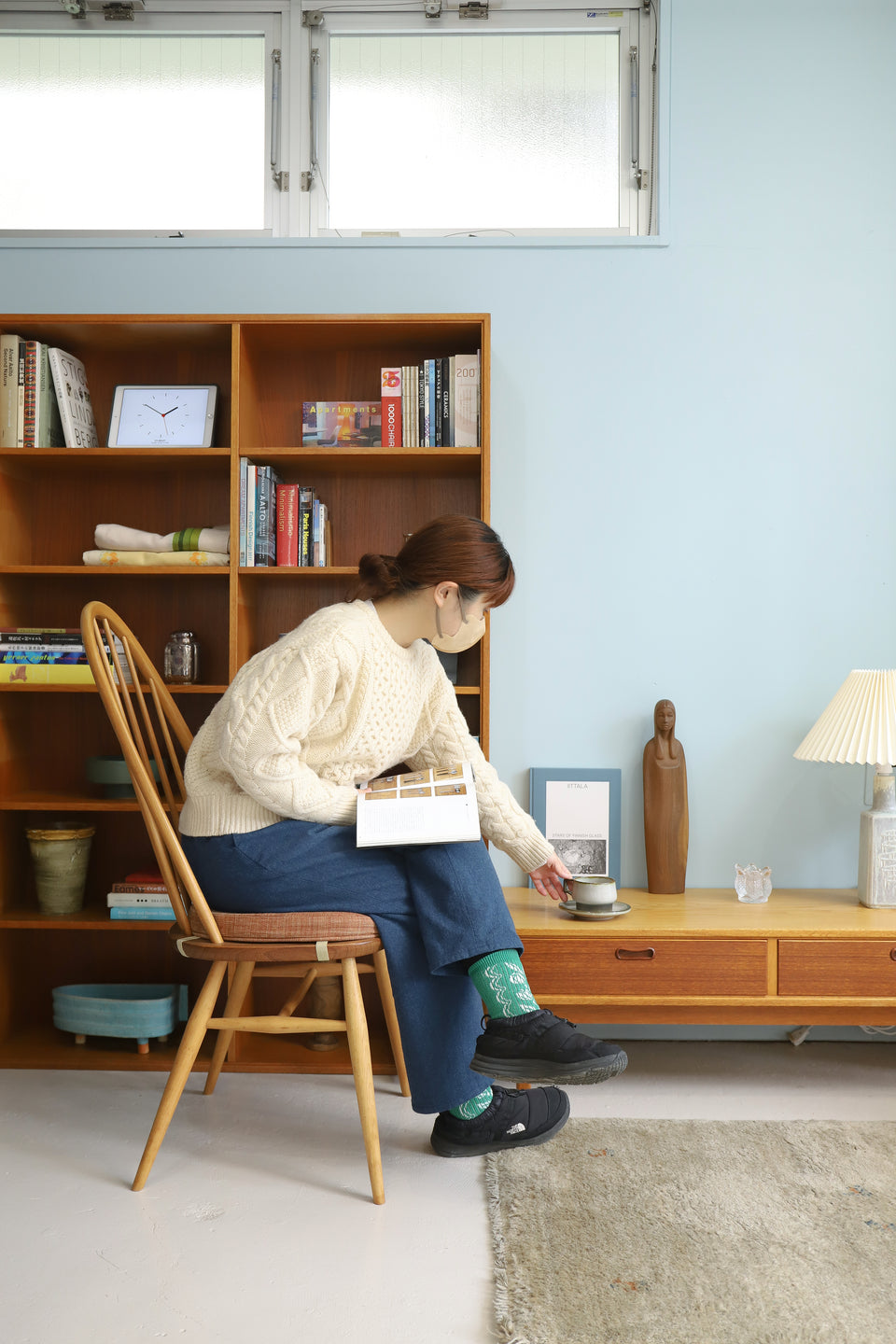 Scandinavian Vintage Oakwood Bookcase/北欧ヴィンテージ ブックケース シェルフ オーク材 本棚 収納家具