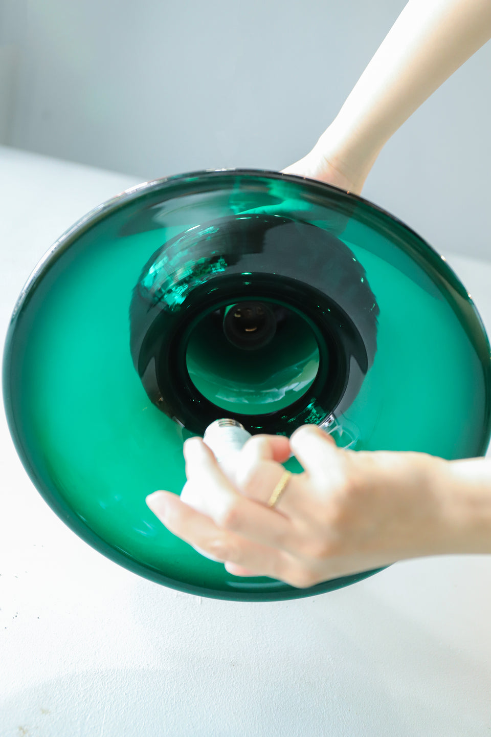 Scandinavian Vintage Glass Shade Pendant Light /北欧ヴィンテージ ペンダントライト ガラスシェード