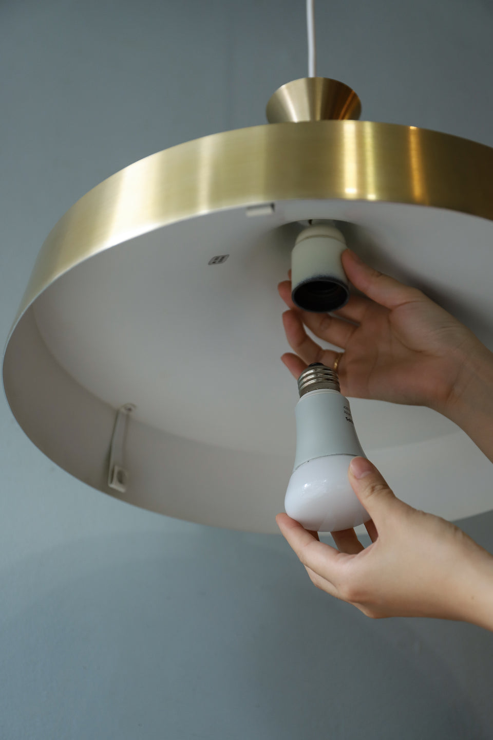 Danish Vintage Pendant Light Gold Plate/デンマークヴィンテージ ペンダントライト ゴールドメッキ