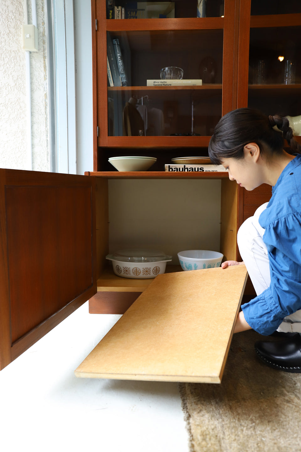 Swedish Vintage TROEDS Glass Cabinet Nils Jonsson/スウェーデンヴィンテージ ガラスキャビネット ニールス・ヨンソン