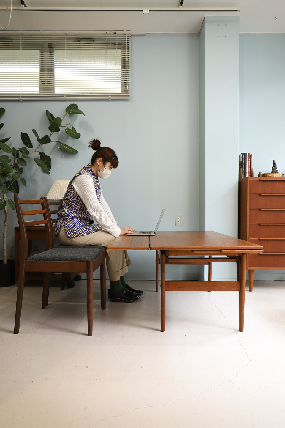 Kai Kristiansen Elevator Extension Table Vildbjerg Møbelfabrik/デンマークヴィンテージ カイ・クリスチャンセン エレベーター エクステンションテーブル 北欧家具