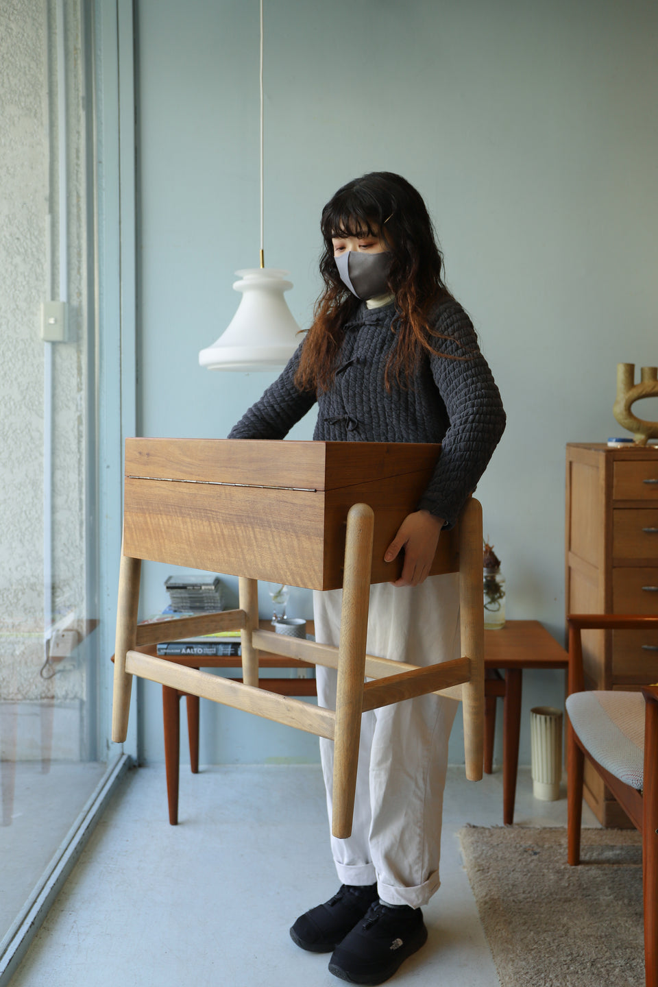 Sewing Box Table Danish Vintage/デンマークヴィンテージ ソーイングボックス テーブル 収納 北欧家具