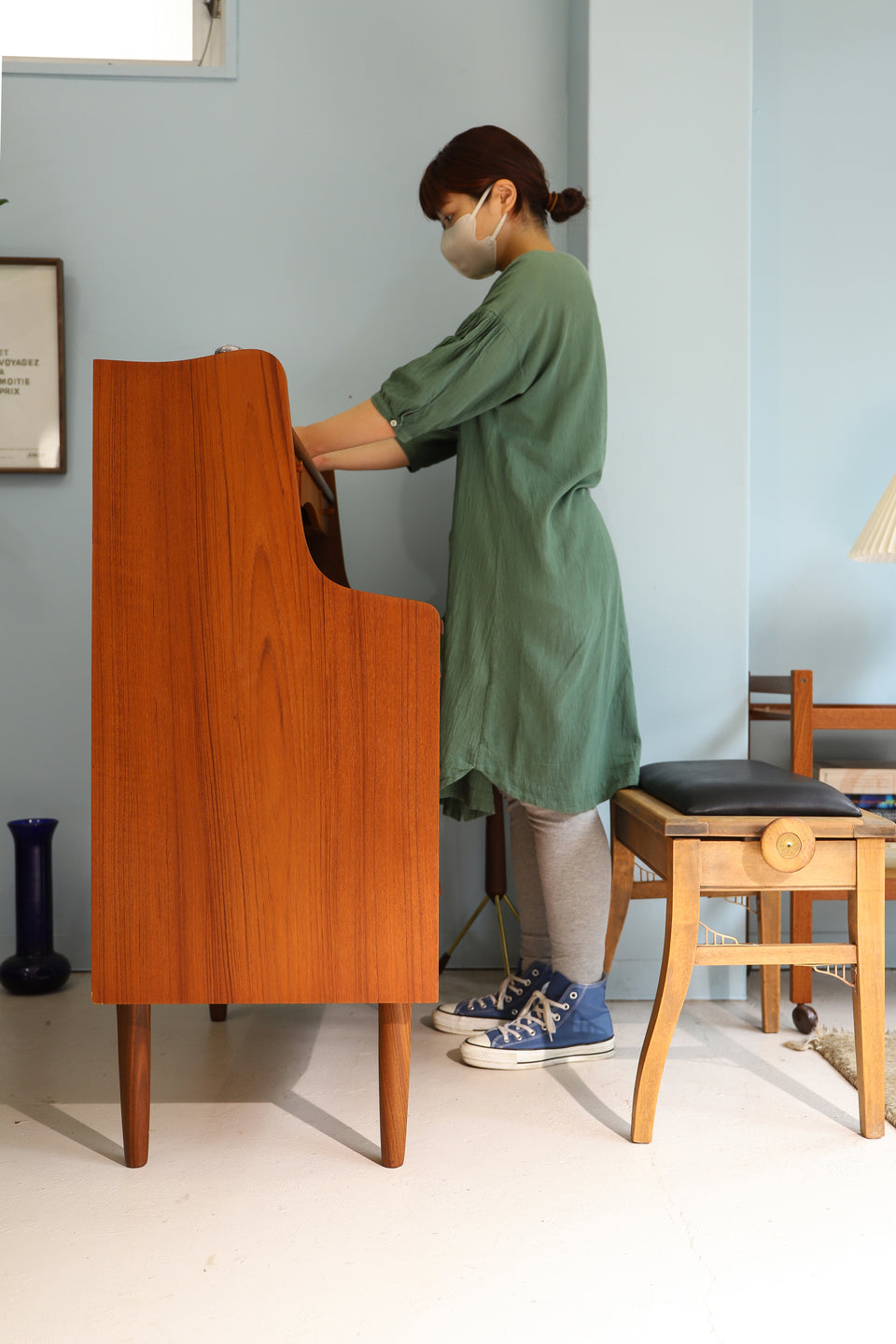Danish Vintage Teak Writing Bureau Dresser/デンマークヴィンテージ ライティングビューロー ドレッサー 北欧家具