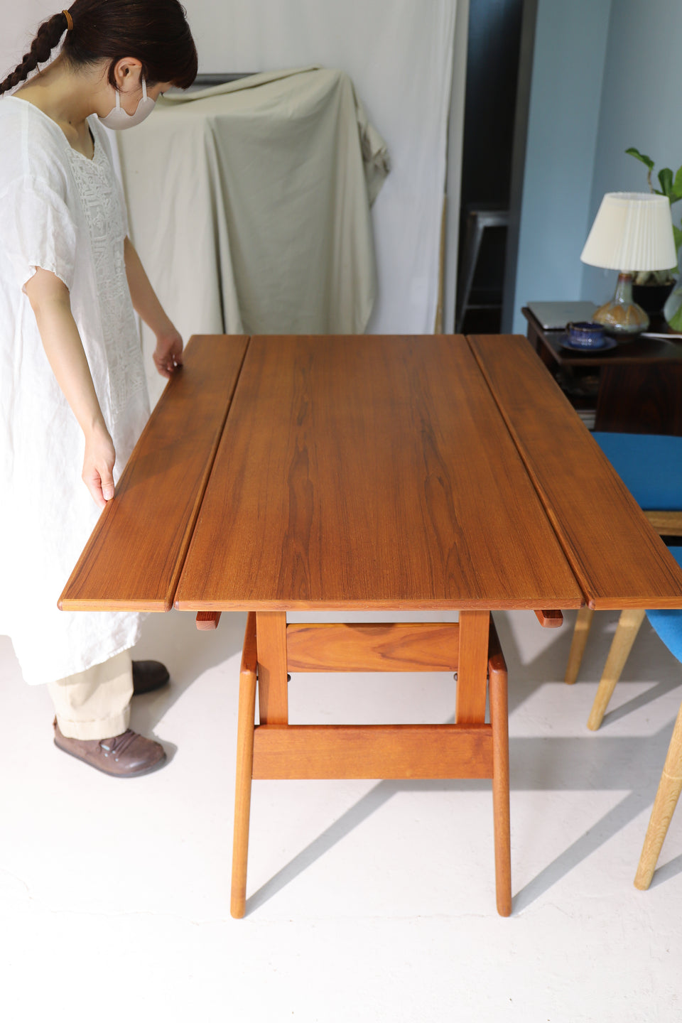 Danish Vintage Trioh Møbler Elevator Extension Table/デンマークヴィンテージ トリオモブラー エレベーター エクステンションテーブル 北欧家具