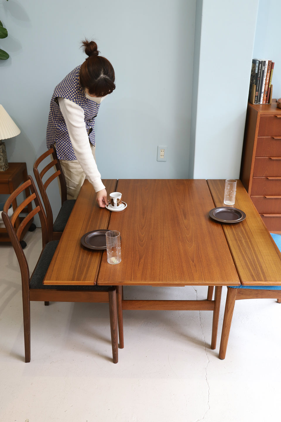 Kai Kristiansen Elevator Extension Table Vildbjerg Møbelfabrik/デンマークヴィンテージ カイ・クリスチャンセン エレベーター エクステンションテーブル 北欧家具