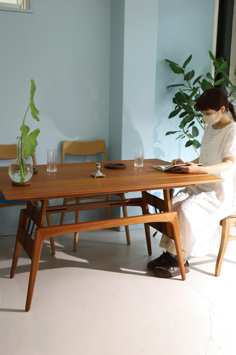 Danish Vintage Trioh Møbler Elevator Extension Table/デンマークヴィンテージ トリオモブラー エレベーター エクステンションテーブル 北欧家具