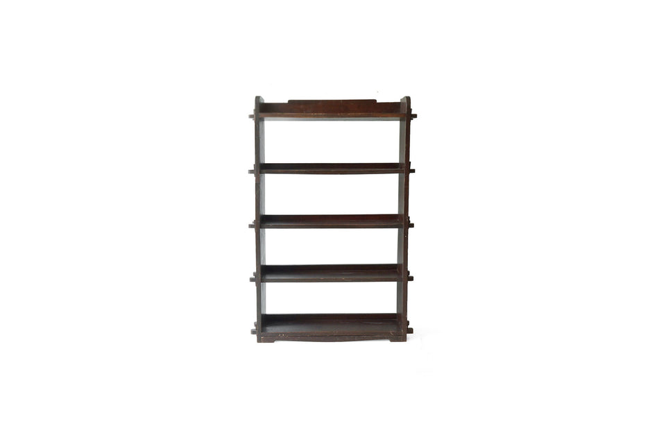 Japanese Vintage Wedge Book Shelf/ジャパンヴィンテージ 本棚 ブックシェルフ 楔式 収納 古道具 昭和レトロ