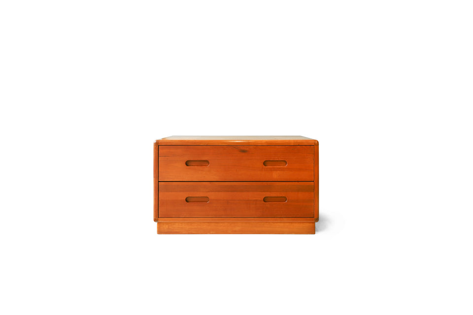 Vintage Teakwood 2drawer Low Chest/ヴィンテージ ローチェスト チーク材 収納家具 北欧デザイン