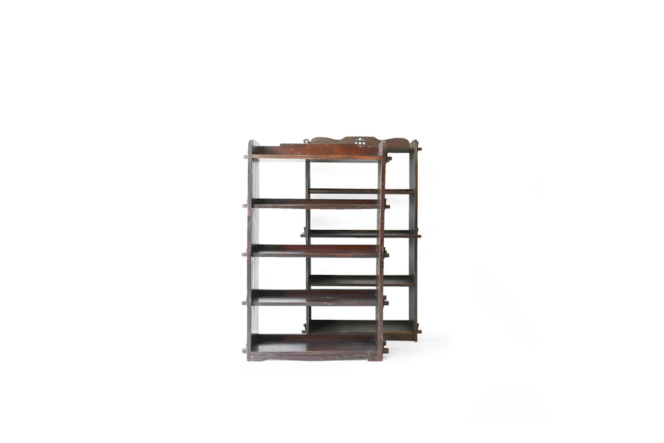 Japanese Vintage Wedge Book Shelf/ジャパンヴィンテージ 本棚 ブックシェルフ 楔式 収納 古道具 昭和レトロ