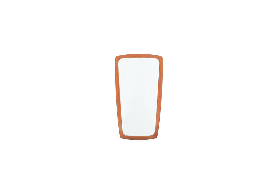 Danish Vintage Wall Mirror Aarhus Glasimport og Glassliberi/デンマークヴィンテージ ウォールミラー チークフレーム 鏡 北欧インテリア