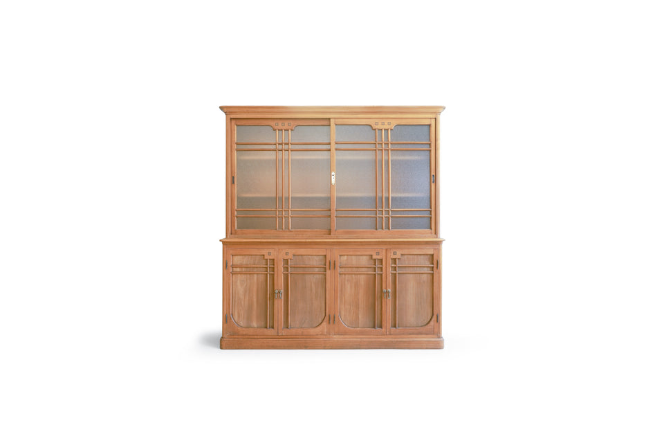 Japanese Antique Glass Cup Board/ジャパンアンティーク 食器棚 カップボード 大正ロマン 古道具 レトロ