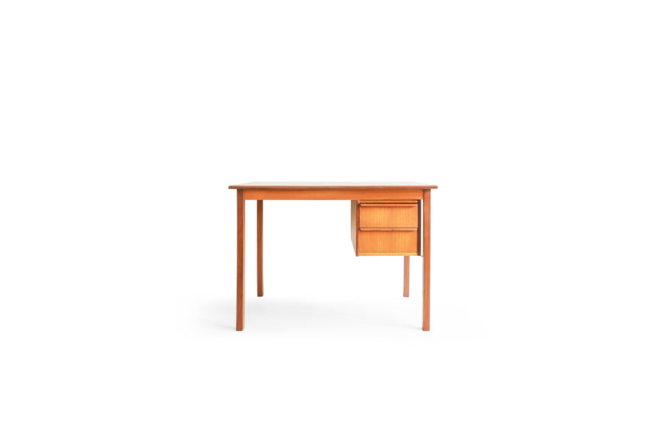 Hanbjerg Møbelfabrik Single Pedestal Desk Danish Vintage/デンマークヴィンテージ 片袖デスク 机 チーク材 北欧家具